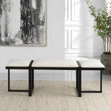Uttermost Triple Cloud Modern Upholstered bench