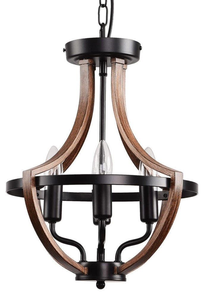 4 Light Farmhouse Hanging Pendant Lighting Rust Flush Mount Ceiling Chandelier
