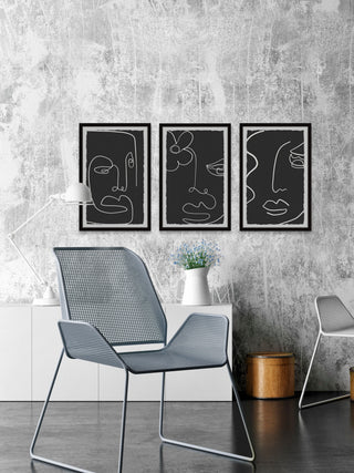 Future Beauties Triptych, Set of 3, 8x12 Panels