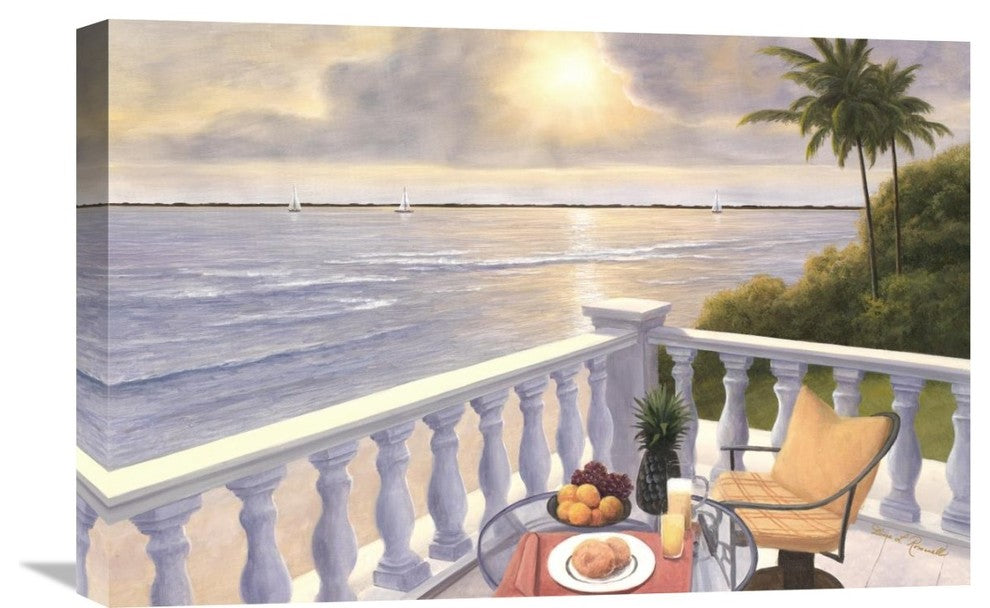 "Breakfast on the Veranda" Stretched Canvas Giclee by Diane Romanello, 24"x16"