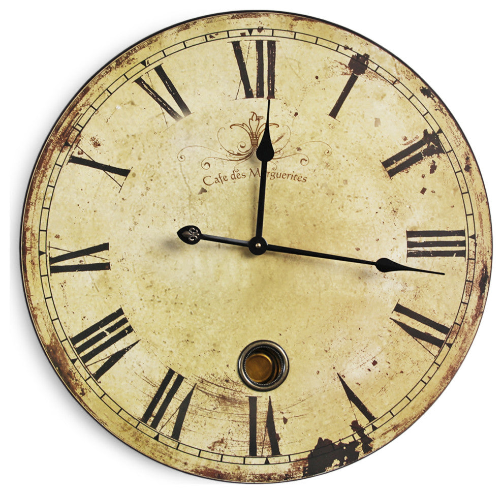 Cafe des Marguerites Wall Clock