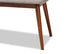 Flora II Mid-Century Modern Light Gray Medium Oaked Wood Dining Bench