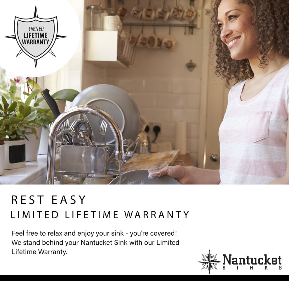 Nantucket Sinks 15" Pro Series Square Undermount Stainless Steel Bar/Prep Sink