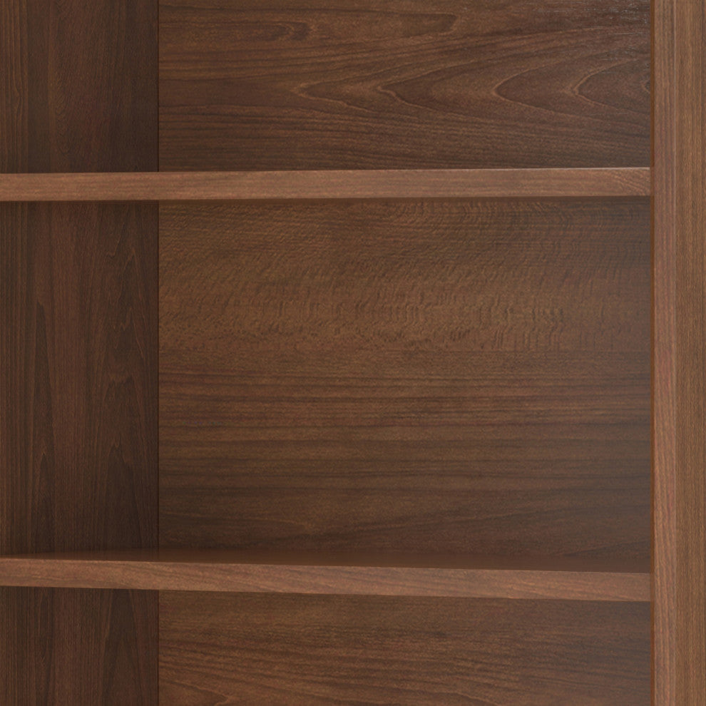 Banting Solid Hardwood Mid Century Bookcase, Walnut Veneer