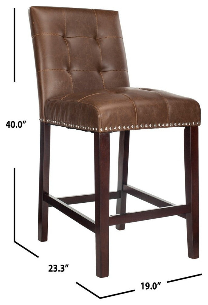Safavieh Nikita Counter Stool, Brown/Espresso