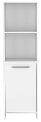 Danforth Pantry Cabinet with 1 Cabinet and 4 Shelves, White