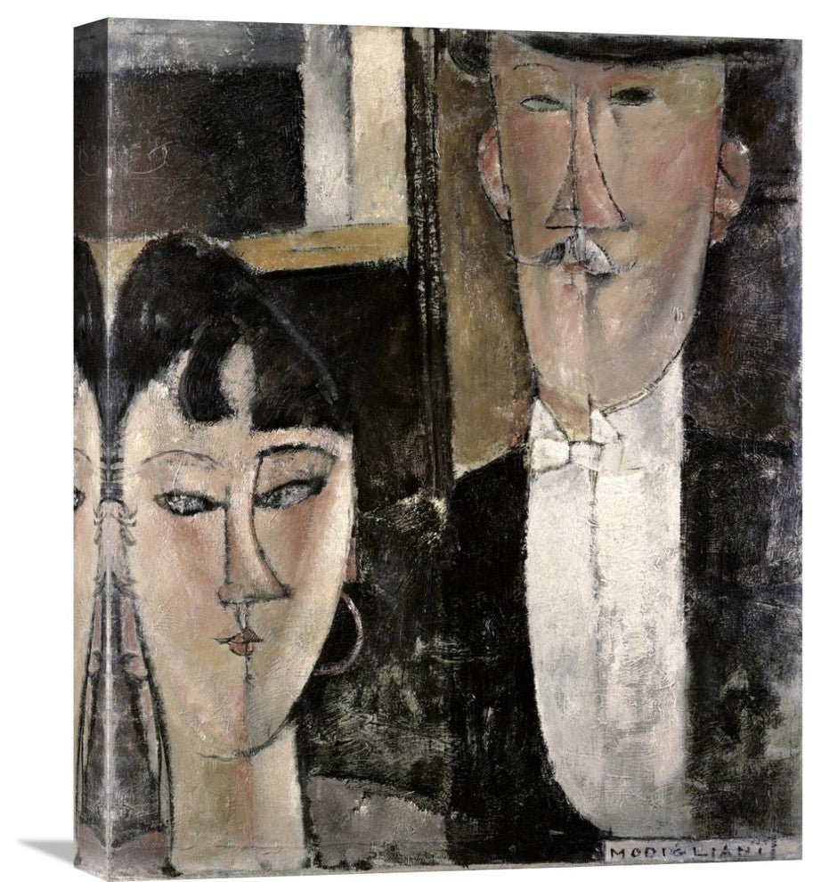 "Bride and Groom" Stretched Canvas Giclee by Amedeo Modigliani, 18"x22"