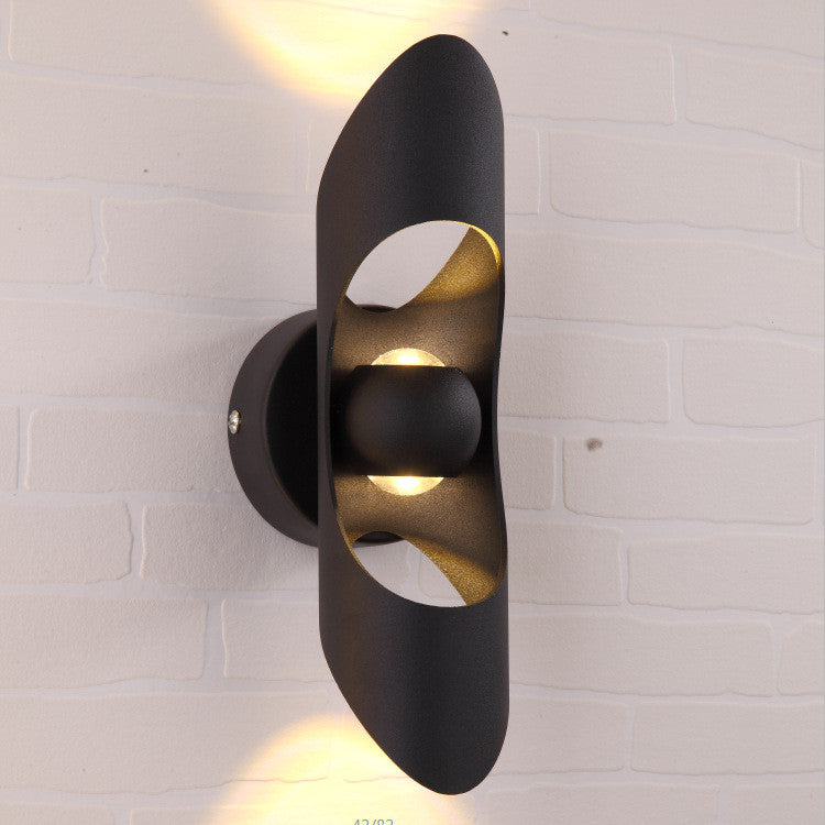 Creative LED Wall Lamp in the Futuristic Style, for Living Room, Bedroom, Black, Cool Light