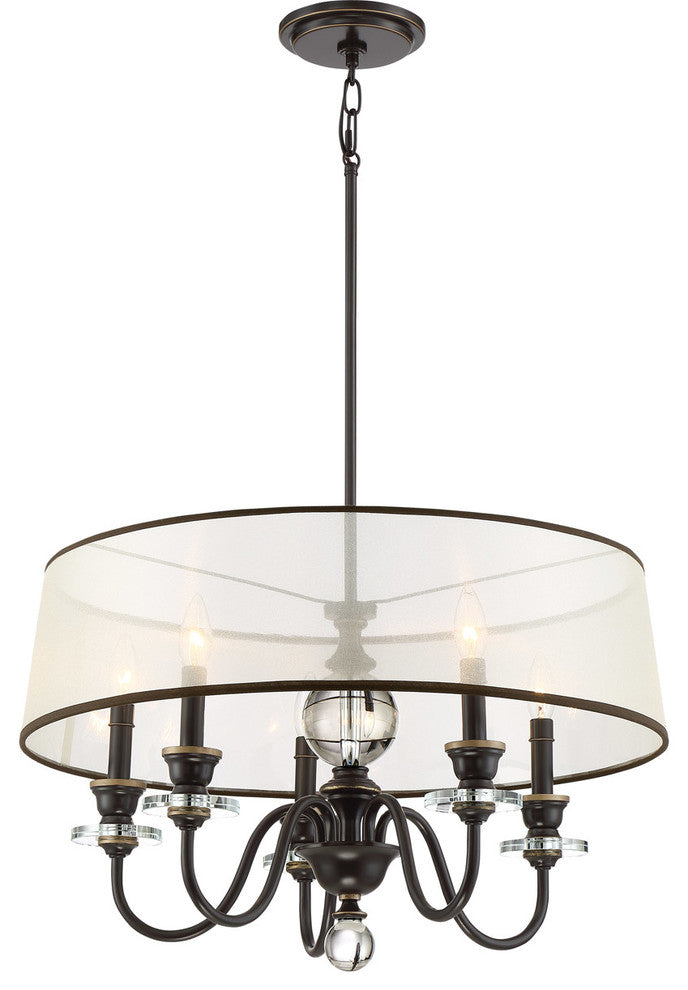 Quoizel CRY5005PN Five Light Chandelier Ceremony Palladian Bronze