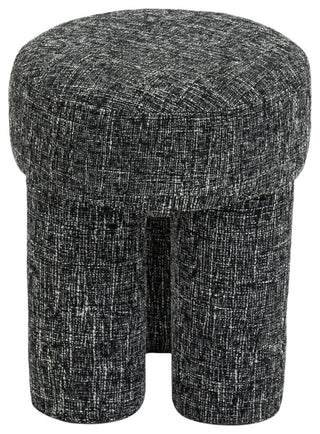 Larson Polyester Upholstered Ottoman/Stool, Black