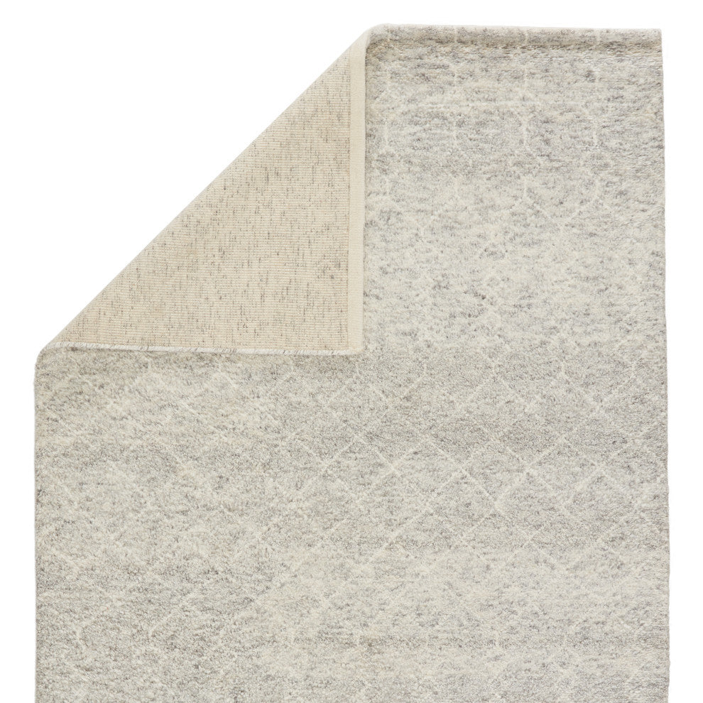Jaipur Living Margo Knotted Geometric Gray/White Area Rug, 9'x13'