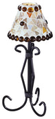 Springdale 12" Amber Mosaic Art Glass Candle Votive