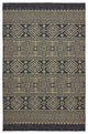 5" x 8" Black Geometric Indoor Outdoor Area Rug