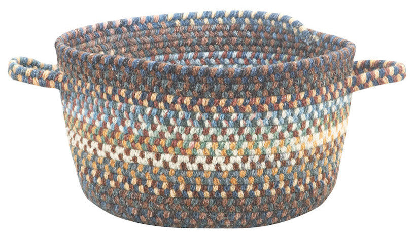 Kill Devil Hill Braided Basket, Medium Blue, 20"x20"x12"