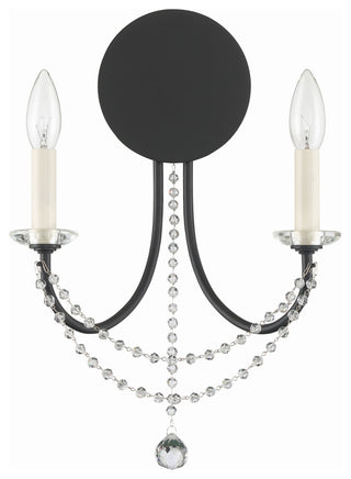 Delilah 2-Light Matte Black Wall Mount
