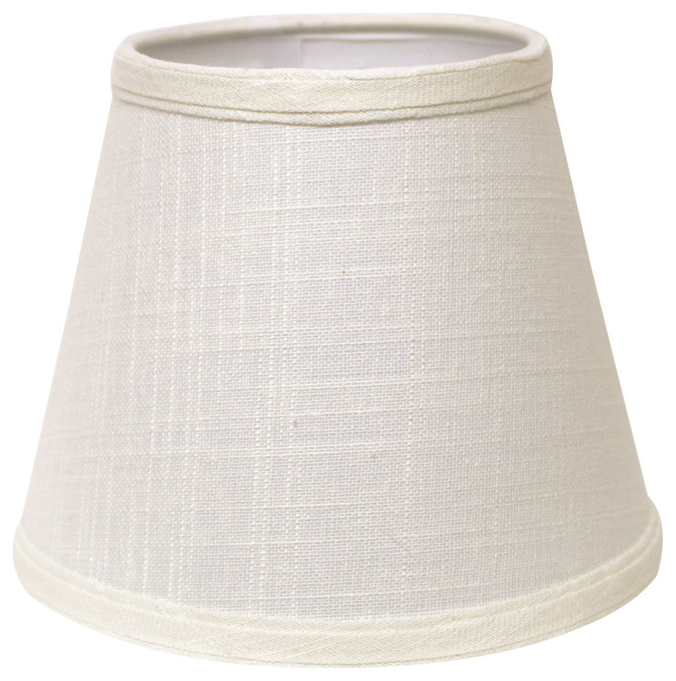 12" White Empire Hardback Slanted Linen Lampshade UF