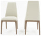 Set of Two Gray Walnut Dining Chairs