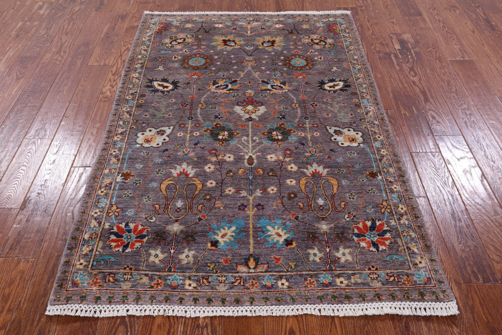 Persian Tabriz Handmade Rug 4' 2" X 6' 3" Q10019