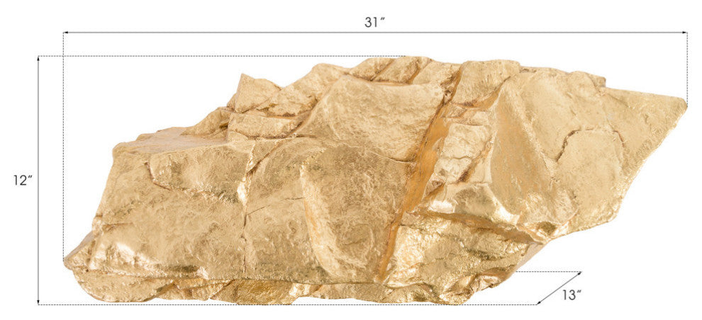 Boulder Shelf, Gold Leaf, Medium
