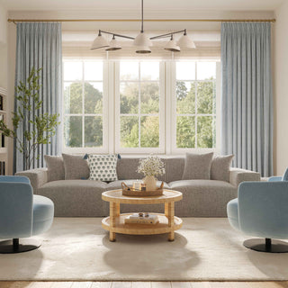 Mindy Chenille Basketweave Modular Sofa, Taupe