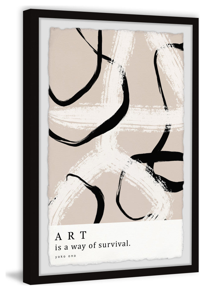 "Art Is a Way of Survival" Framed Painting Print, 24x36