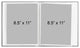 Debossed Faux Leather Photo Album Set, Gray 40 Photos