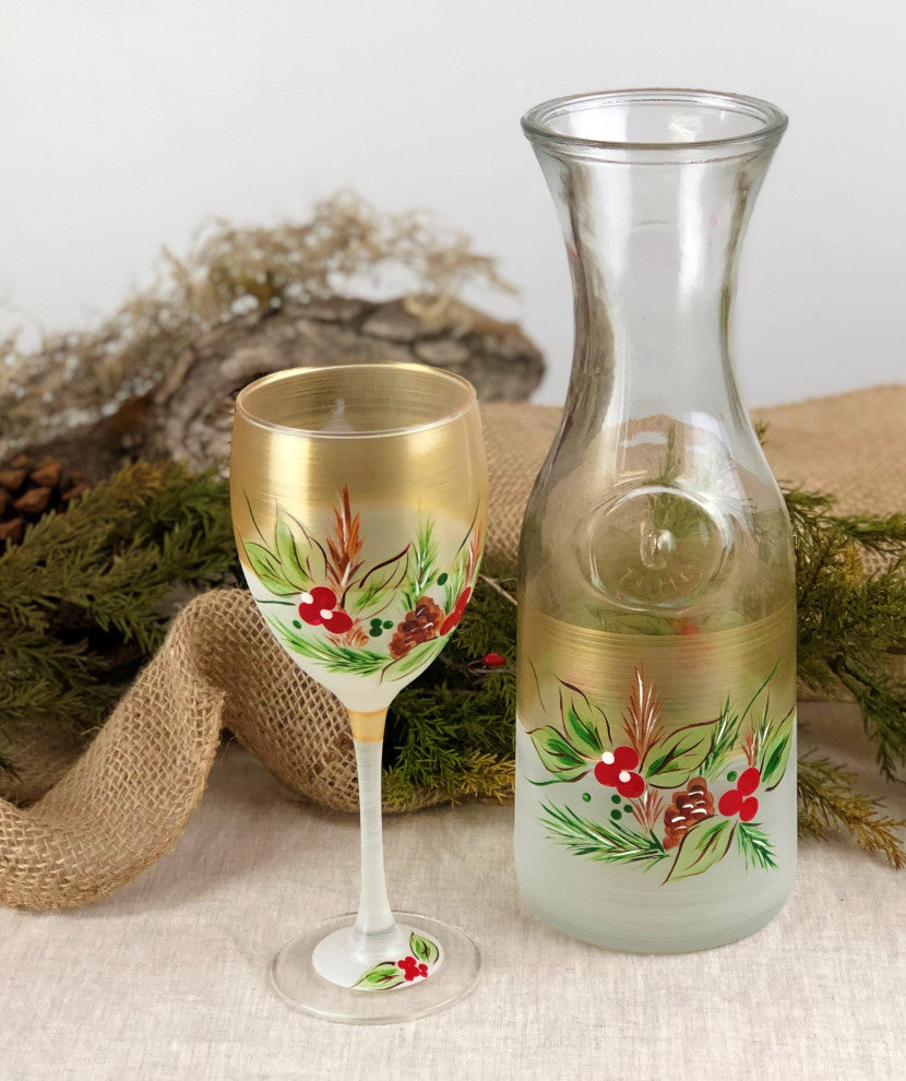 Woodland Pine Wine, Set of 2