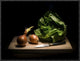 "Onions And Lettuce" Framed Canvas Giclee by Antonio Zoccarato, 17x13"