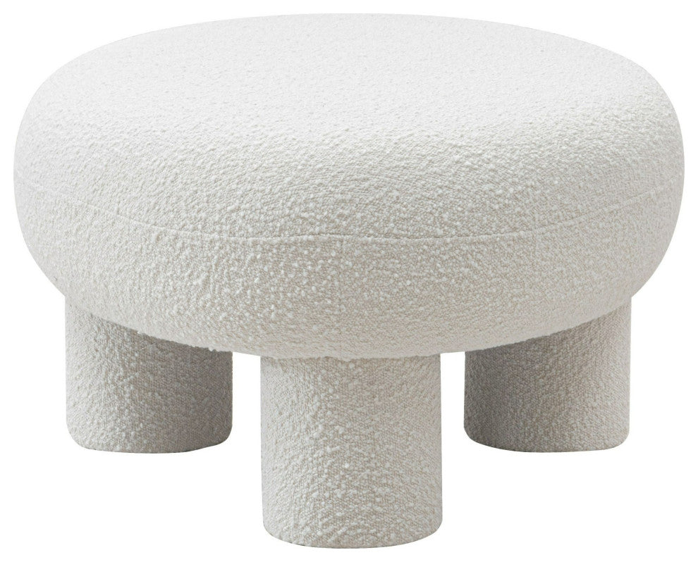 Modrest Gaynes Modern Off-White Fabric Bench