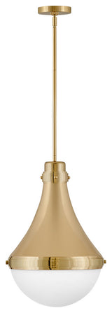 Oliver LED Pendant, Bright Brass