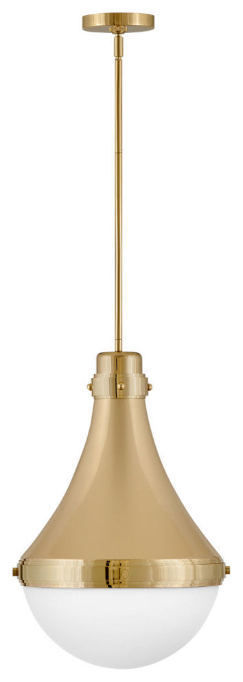 Oliver LED Pendant, Bright Brass