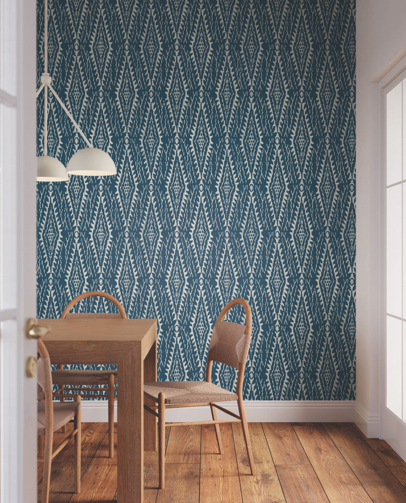 Rousseau Paperweave Indigo Wallpaper