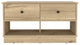 Tulip Storage Bench with 2 Drawers and 2 Open Shelves, Light Oak
