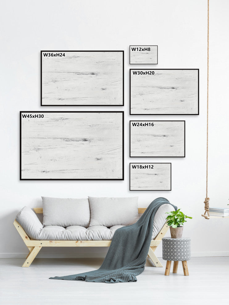 "Light Snow" Floater Framed Painting Print on Canvas