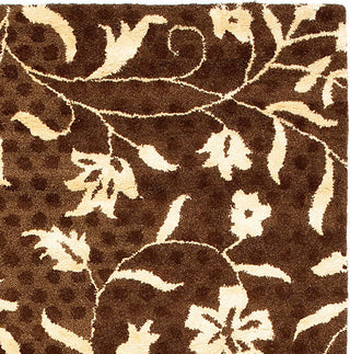 Safavieh Soho Soh843A Floral Rug, Brown/Ivory, 6'0"x6'0" Square