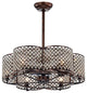 WAREHOUSE OF TIFFANY'S CFL-8421RB Linza 30.12 in. 6-Light Indoor Bronze Finish