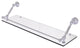 Dottingham 30" Floating Glass Shelf with Gallery Rail, Polished Chrome