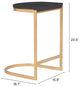 Louis Counter Stool (Set of 2) Black & Gold