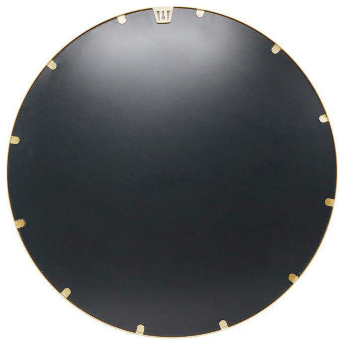 Julianne Round Metal Framed Wall Mirror, Gold, 16"