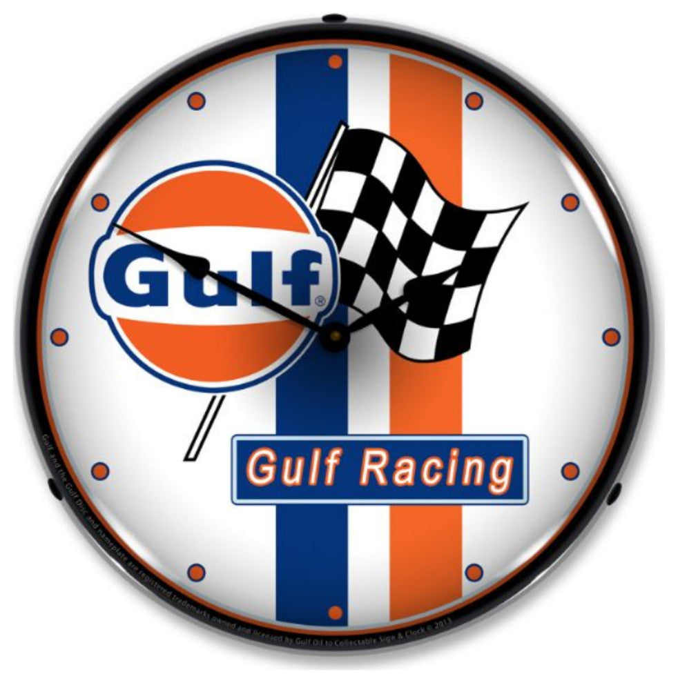 GO1304439 Gulf Racing Clock