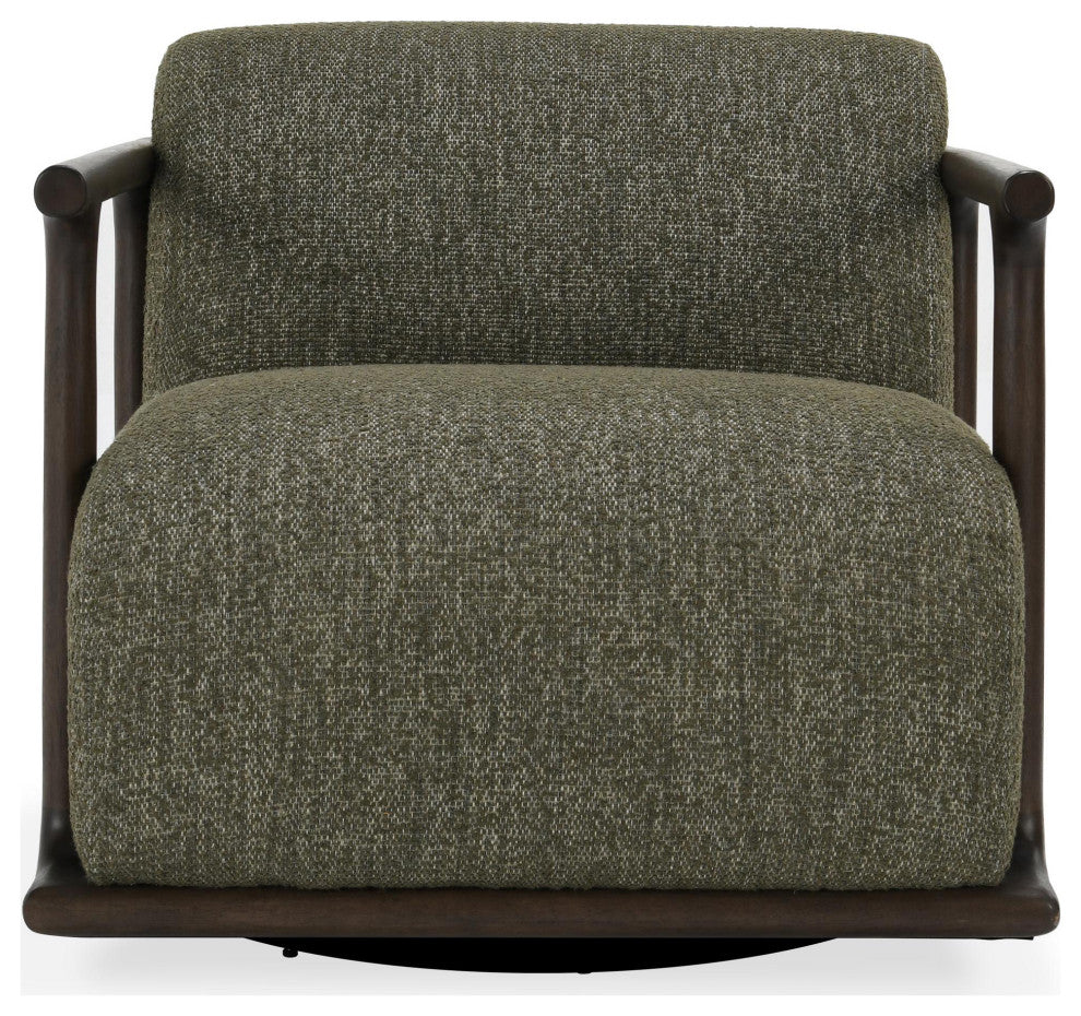 Kosas Home Lucia Green Boucle Swivel Accent Chair