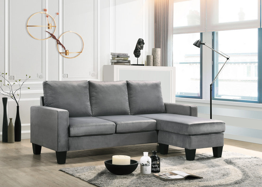 Jessica Sofa Chaise, Gray