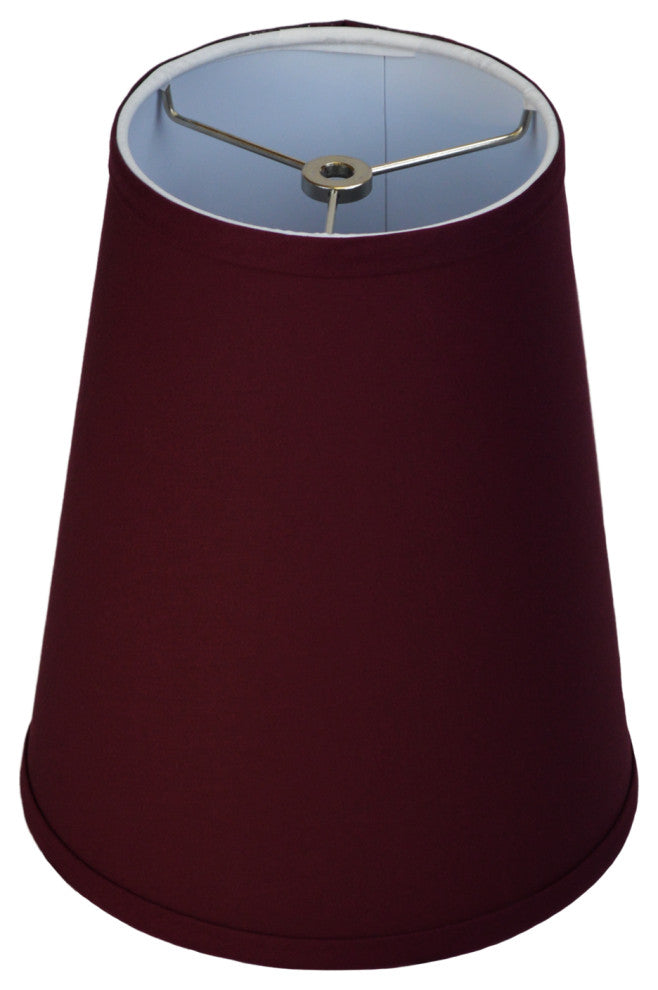 Fenchel Shades 6"x9"x11" Spider Attachment Empire Lamp Shade, Linen Burgundy