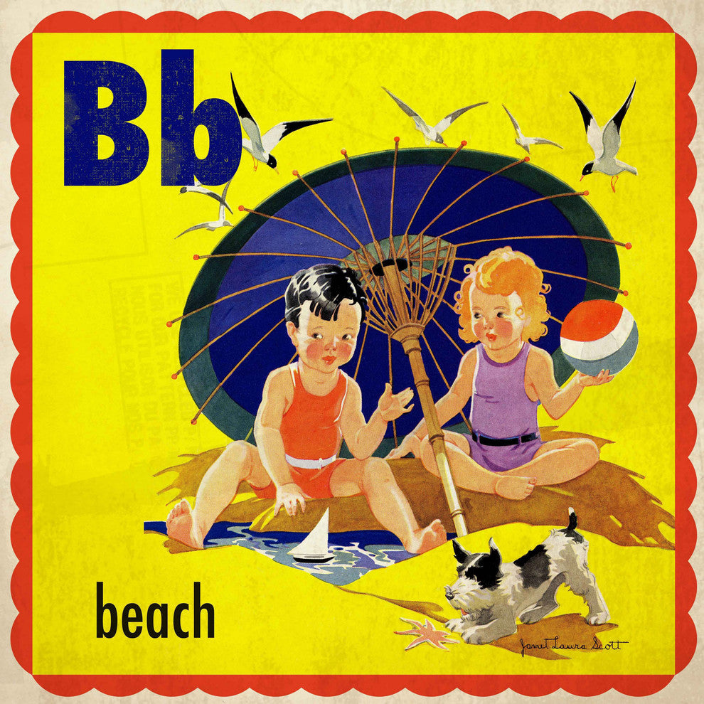 "Beach" Painting Print on Canvas by Curtis