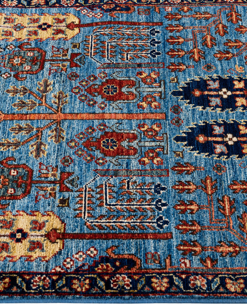 Serapi One-of-a-Kind Hand-Knotted Area Rug Light Blue, 2'7" x 7'10"