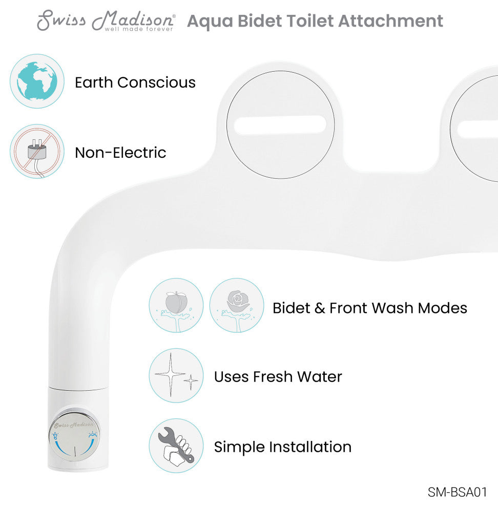 Aqua Non-Electric Bidet Toilet Attachment
