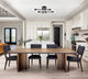 Sebastian 8-Light Black Flush Mount