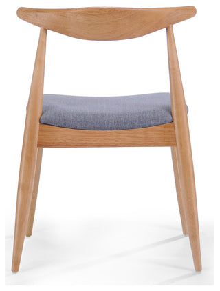 GDF Studio Sandra Mid-Century Modern Dining Chairs, Set of 2, Gray