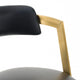 Modrest Shandra Black Pleather, Gold Counter Stool