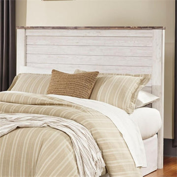 Signature Design by Ashley Willowton Queen Full Panel Headboard in Whitewash